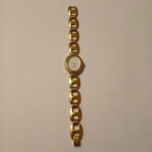 Vintage Jacques Farel Women's Gold Tone Stainless Steel Watch Berie Japan Movt